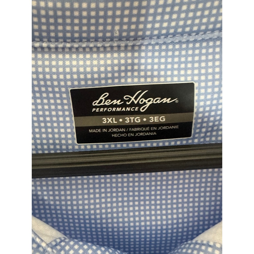 Ben Hogan Performance Polo Shirt Men's 3XL Light Blue Golf Short Sleeve - Picture 7 of 7